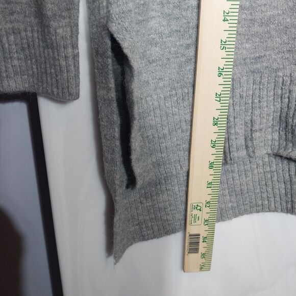 Falls Creek Womens Tunic Sweater Sz XL Gray Wool Blend Oversized Side Slits Cozy - Picture 3 of 8